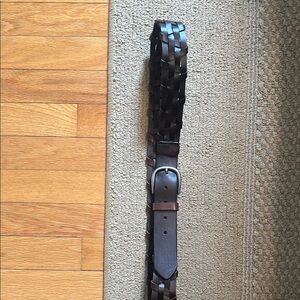Women’s Braided Leather Belt - Brown